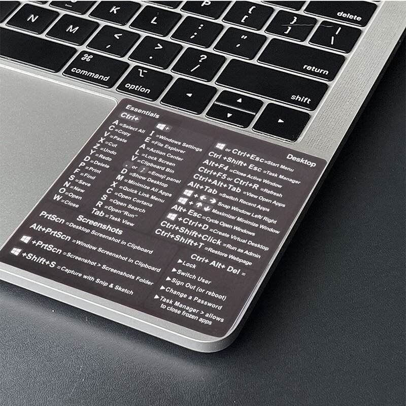 Autocollant de raccourci clavier pour Macbook Mac